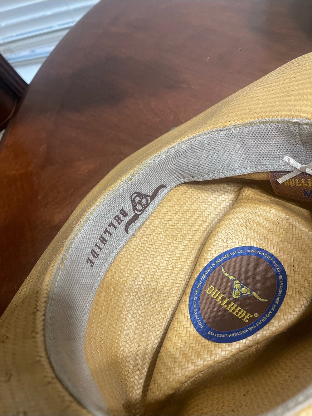 Bullhide No Mercy Panama Straw Western Hat Leather Cross - Picture 8 of 12